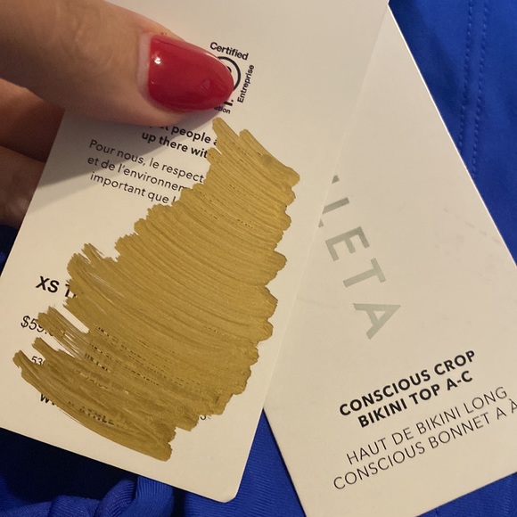 💙 Athleta Conscious Crop Bikini Top A-C // Cerulean - Picture 6 of 7